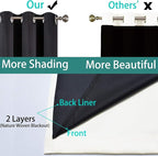 Yakamok Cream 100% Blackout Curtains 63 Inches Long - Image 5
