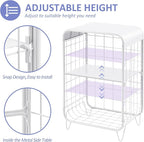 APEXCHASER Cute Nightstand, Metal Side Table, 3 Tier End Table - Image 4