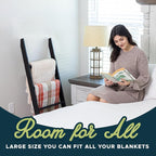 Blanket Ladder for Living Room and Bedroom, 4ft 4-Tier Wall Leaning Laminate - Image 7