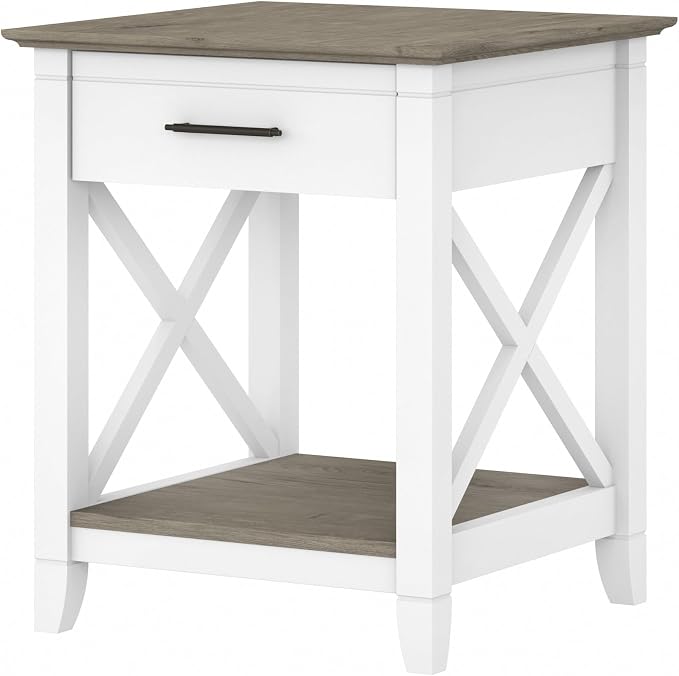 Bush Home End Table with Drawer, Nightstand with Storage, Living Room and - Image 9