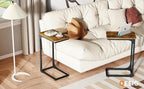 QEEIG Narrow C Shaped Side Table Set of 2 Living Room Sets Slim Couch Tray - Image 7