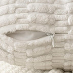 MIULEE Corduroy Decorative Throw Pillow Covers 18x18 Pure White Pack of 2 | - Image 3