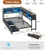 DICTAC Twin Corner Bed Frame - Image 3