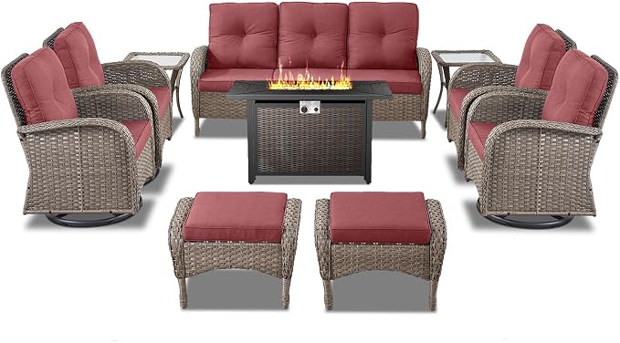 Belord Expansive 10 Pieces Outdoor Patio Furniture Set - Image 3