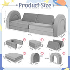 Kids Modular Play Sofa Convertible Foam Play Mat, Transformable Into a Game - Image 2