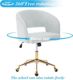 KCC Home Office Chair Swivel Desk Chair Accent Armchair Upholstered Modern - Image 6