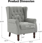 Pia Ricco High Back Floral Accent Chair - Image 2