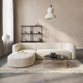 Acanva Luxury Modern Tight Curved Back Velvet Sofa, Minimalist Style Comfy Couch by acanva