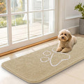 OLANLY Dog Door Mat for Muddy Paws 47x17, Paw Print Design Chenille Mud Mat | by OLANLY