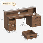 TVU Farmhouse Computer Desk - Image 2