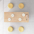 WoodShine Mid Century Modern Mini-Swing Wooden Coffee/Tea Table, Japanese - Image 2