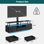 BTHFST TV Stand with Mount for 32/55/65/70 inch TVs, 51.2" LED TV Stand with - Image 2