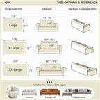 DREAMINGO Modern Minimalism Cream White Couch Cover Sectional Sofa Covers - Image 2