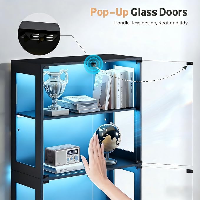 Lamtor Display Cabinet with Glass Doors - Image 5