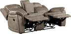 Lexicon Recliner Living Room Set, Home Theater Seating, Manual Polished - Image 6