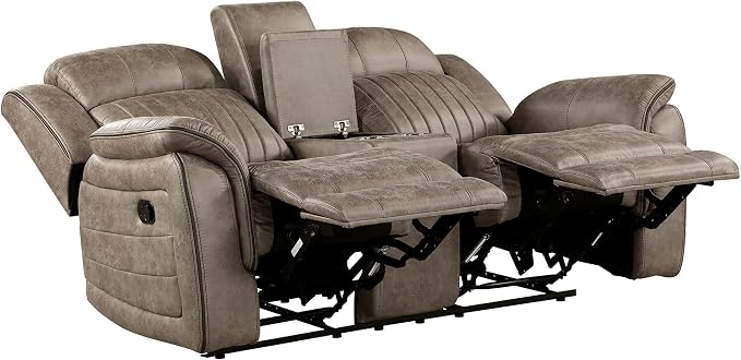 Lexicon Recliner Living Room Set, Home Theater Seating, Manual Polished - Image 8