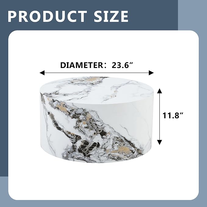 23.6'' Modern Round Coffee Table - Image 2