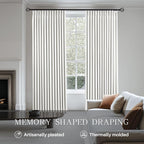 Pinch Pleated Linen Curtains 100% Blackout 108 Inches Long - Image 3