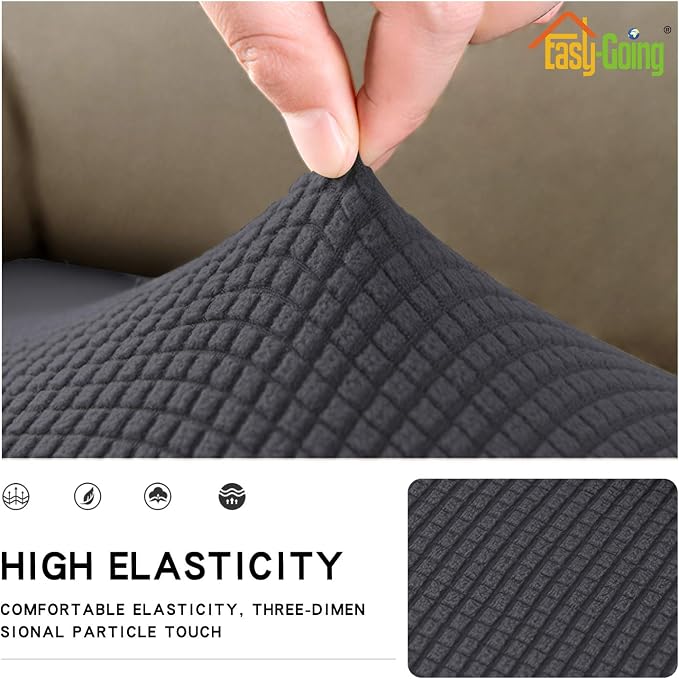 Easy-Going Stretch 1 Piece Loveseat Couch Cushion Cover - Image 4