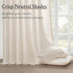 Topfinel 105 Inch Curtains 2 Panels Set, Two Packs Pinch Pleat Back Tab Linen - Image 5