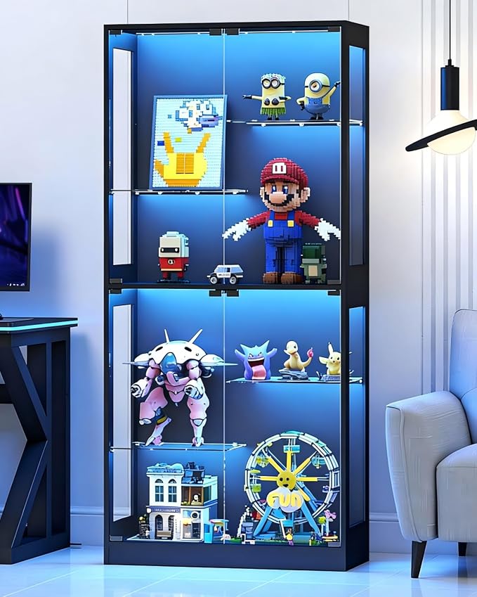 Lamtor 69-Inch Glass Display Cabinet by Lamtor