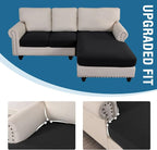 H.VERSAILTEX Sectional Couch Covers 3 Pieces Sofa Seat Cushion Covers L Shape - Image 7