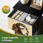 Dresser for Bedroom Majestic Tiger Walking Wilderness Bold Stripes Intense Gaze - Image 5