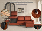 EASE MOOSE Large Seat Velvet L-Shaped Sofa, Soft 4 Seat Couch - Image 8