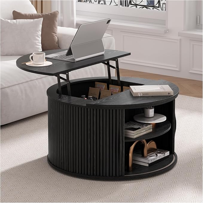 SULIVES Round Coffee Table - Image 7