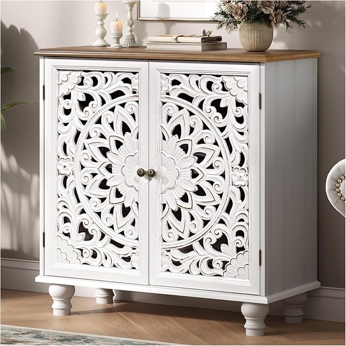 JOINICE White Accent Cabinet by Joinice