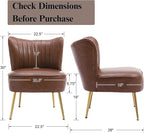 PU Leather Accent Chair Set of 2 - Image 2