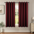 Joydeco Blackout Curtains for Bedroom 54 Inch Drapes 2 Panels Burgundy | by JOYDECO
