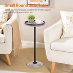 HOOBRO Small Round Side Table, Drink Table, Coffee Martini Table - Image 5