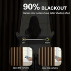 Brown Blackout Curtains 120 Inches Long 10 feet Tall, Extra Long Pinch Pleats - Image 3