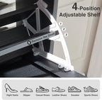 Barnyatoh Shoe Storage Cabinet, Farmhouse Shoe Organizer - Image 5