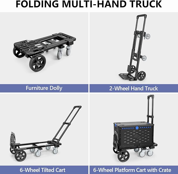 KEDSUM 4-in-1 Convertible Dolly Cart - Image 2