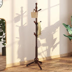 Solid Wood Coat Rack Stand, Vintage Heavy Duty Coat Hanger Stand by Deenziilix