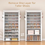 ROJASOP Shoe Rack with Covers 10 Tier Large Shoe Organizer Tall Shoe Closet - Image 6