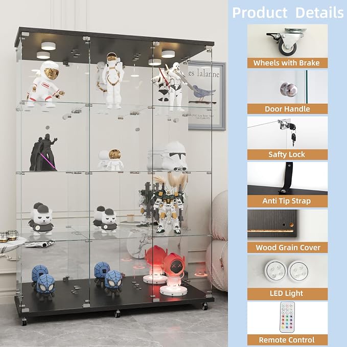Beauty4U Glass Display Cabinet - Image 3