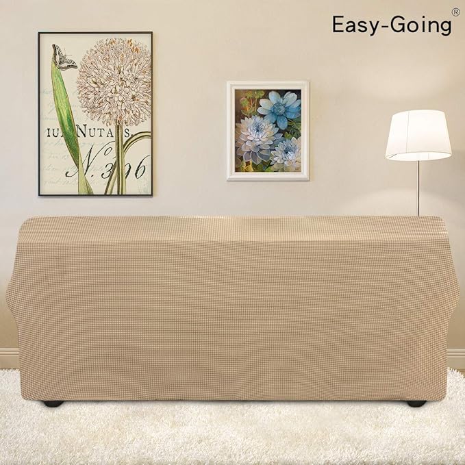 Easy-Going Stretch Oversized Sofa Couch Slipcover Washable Sand | 1-Piece Extra - Image 4