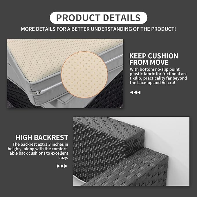 Rattaner 6 Pcs Outdoor Furniture Sets Patio Furniture Set - Image 4
