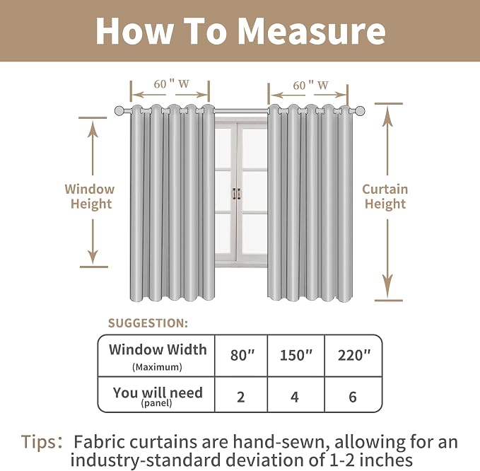 Linen Curtains 63 inch Length for Living Room, Linen Light Filtering Boho Semi - Image 7