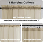 Chyhomenyc Taupe Sheer Curtains 63 Inches Long 2 Panels, Light Filtering Bright - Image 5