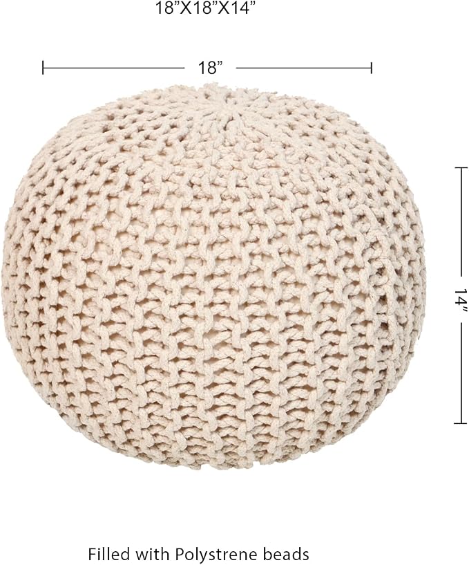 REDEARTH · Round Pouf Ottoman - Image 3