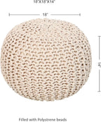 REDEARTH · Round Pouf Ottoman - Image 3