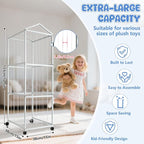 NomNest Stuffed Animal Storage Zoo, Large Metal Plushies Organizer, Heavy Duty - Image 3