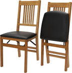 MECO Stakmore True Mission Wooden Folding Chairs by Stakmore