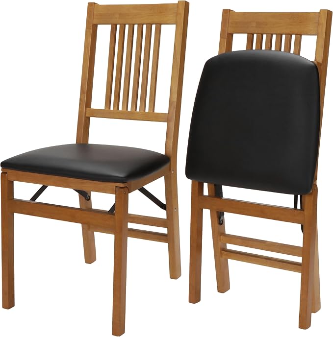 MECO Stakmore True Mission Wooden Folding Chairs by Stakmore