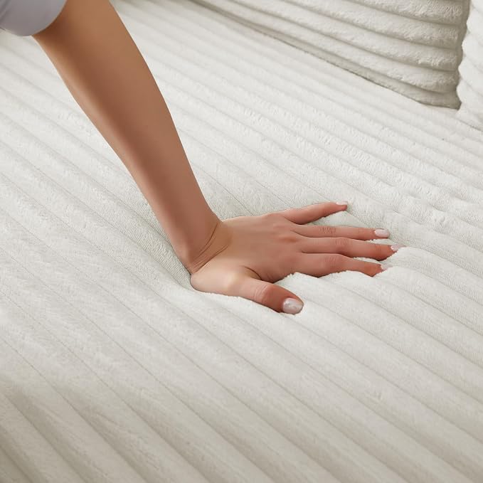 hansones 68.11" Corduroy Sleeper Chair Bed - Image 5