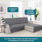 Turquoize 100% Waterproof Sofa Covers Chaise Lounge L Shape Sofa Protector Slip - Image 5